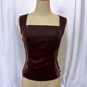 GAP Velvet Square Neck Crop Top